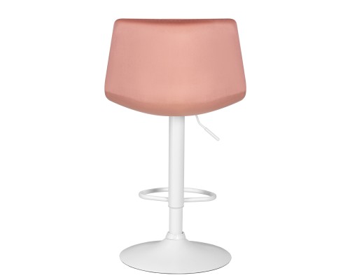 Стул барный DOBRIN TAILOR WHITE, пудрово-розовый велюр (MJ9-32)