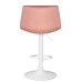 Стул барный DOBRIN TAILOR WHITE, пудрово-розовый велюр (MJ9-32)