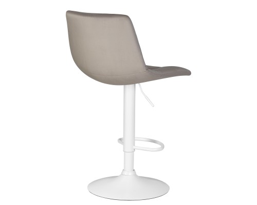 Набор 2 шт Стул барный DOBRIN TAILOR WHITE, серый велюр (MJ9-75)