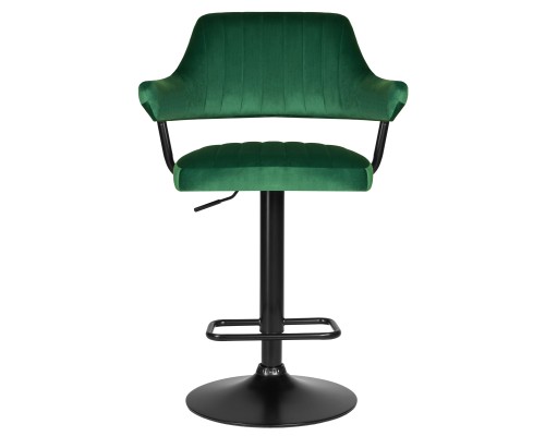 Набор 2 шт Стул барный DOBRIN CHARLY BLACK, зеленый велюр (MJ9-88)