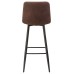 Стул барный DOBRIN NICOLE, черные матовые ножки, коричневая микрофибра (PK-03)