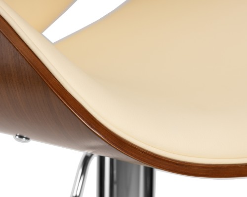 Набор 2 шт Стул барный DOBRIN KARTER, коричневое дерево, кремовый