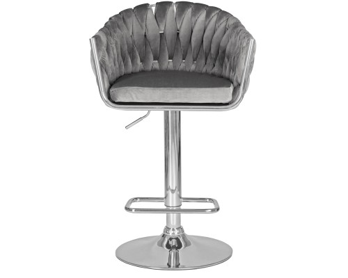 Набор 2 шт Стул барный DOBRIN MARCEL, серый велюр (MJ9-75)
