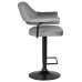 Набор 2 шт Стул барный DOBRIN CHARLY BLACK, серый велюр (MJ9-75)