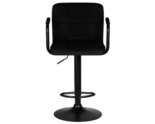 Набор 2 шт Стул барный DOBRIN KRUGER ARM BLACK, черный вельвет (LAR-E2041-52)