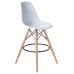Стул барный DOBRIN DSW BAR, ножки светлый бук, цвет сиденья белый (W-02)