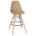 Стул барный DOBRIN DSW BAR, ножки светлый бук, цвет сиденья бежевый (GR-03)
