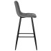 Набор 2 шт Стул барный DOBRIN NICOLE, черные матовые ножки, темно-серый велюр (108-91)
