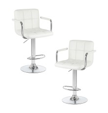 Набор 2 шт Стул барный DOBRIN KRUGER ARM, белый