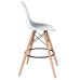 Стул барный DOBRIN DSW BAR, ножки светлый бук, цвет сиденья белый (W-02)