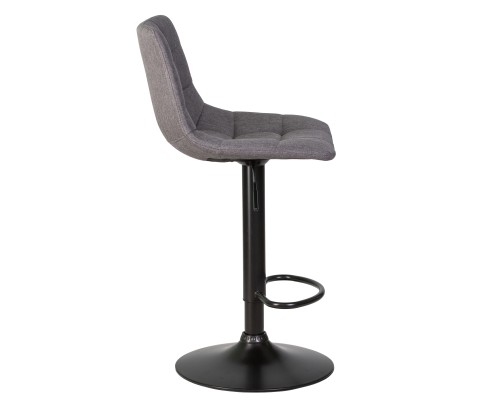 Стул барный DOBRIN TAILOR BLACK, серая ткань (188-55)