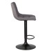 Стул барный DOBRIN TAILOR BLACK, серая ткань (188-55)