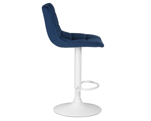 Стул барный DOBRIN TAILOR WHITE, синий велюр (MJ9-117)