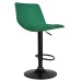 Стул барный DOBRIN TAILOR BLACK, зеленый велюр (MJ9-88)