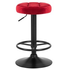 Табурет барный DOBRIN BRUNO BLACK, бордо велюр (MJ9-43)