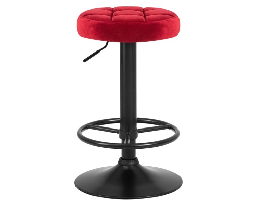 Набор 2 шт Табурет барный DOBRIN BRUNO BLACK, бордо велюр (MJ9-43)