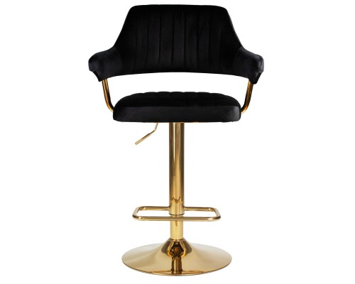 Стул барный DOBRIN CHARLY GOLD, черный велюр (MJ9-101)