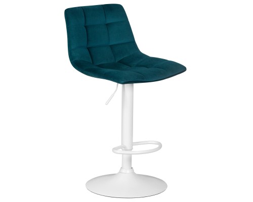 Набор 2 шт Стул барный DOBRIN TAILOR WHITE, морской волны велюр (MJ9-99)