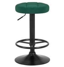 Табурет барный DOBRIN BRUNO BLACK, зеленый велюр (MJ9-88)
