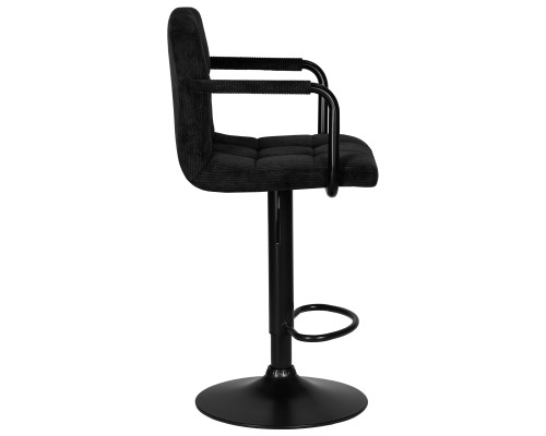 Набор 2 шт Стул барный DOBRIN KRUGER ARM BLACK, черный вельвет (LAR-E2041-52)