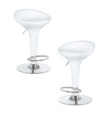 Набор 2 шт Стул барный DOBRIN BOMBA, белый