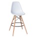 Стул барный DOBRIN DSW BAR, ножки светлый бук, цвет сиденья белый (W-02)