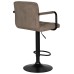 Стул барный DOBRIN KRUGER ARM BLACK, какао вельвет (LAR-E2041-05)