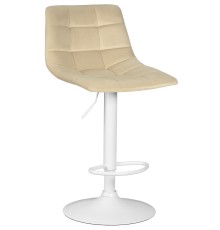 Стул барный DOBRIN TAILOR WHITE, бежевый велюр (MJ9-10)