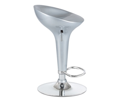 Набор 2 шт Стул барный DOBRIN BOMBA, серебряный металлик