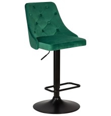 Стул барный DOBRIN JOSEPH BLACK, зеленый велюр (MJ9-88)