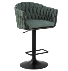 Стул барный DOBRIN LEON, зеленая ткань (LAR 275-23)