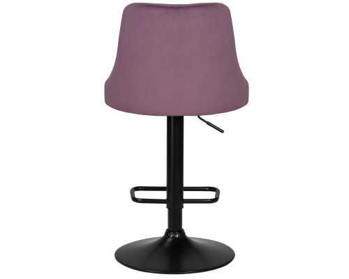 Набор 2 шт Стул барный DOBRIN JOSEPH BLACK, пудрово-сиреневый велюр (MJ9-52)