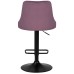 Набор 2 шт Стул барный DOBRIN JOSEPH BLACK, пудрово-сиреневый велюр (MJ9-52)