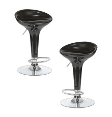 Набор 2 шт Стул барный DOBRIN BOMBA, чёрный