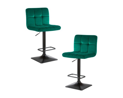 Набор 2 шт Стул барный DOBRIN DOMINIC, зеленый велюр (MJ9-88)