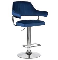 Стул барный DOBRIN CHARLY, синий велюр (MJ9-117)