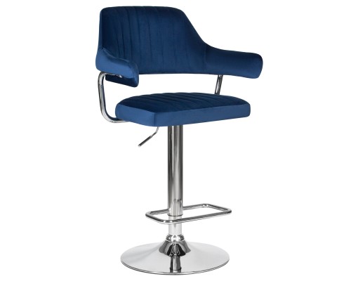 Стул барный DOBRIN CHARLY, синий велюр (MJ9-117)
