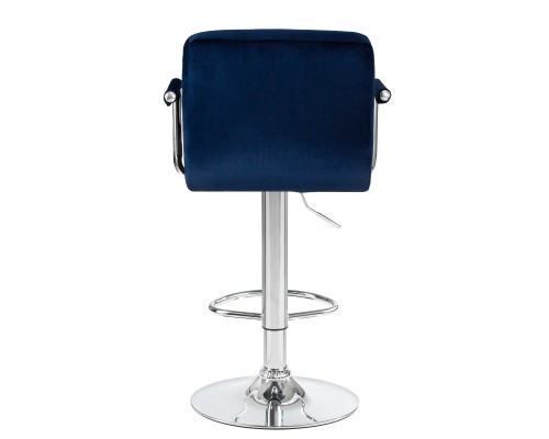 Набор 2 шт Стул барный DOBRIN KRUGER ARM, синий велюр (MJ9-117)