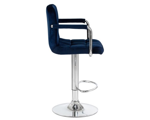 Набор 2 шт Стул барный DOBRIN KRUGER ARM, синий велюр (MJ9-117)