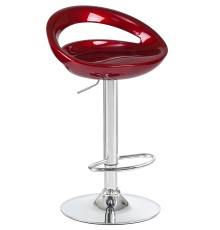 Стул барный DOBRIN DISCO, бордовый металлик