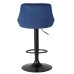 Набор 2 шт Стул барный DOBRIN LOGAN BLACK, синий велюр (MJ9-117)