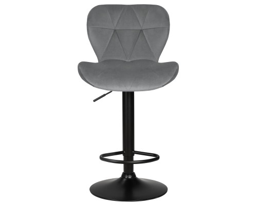 Стул барный DOBRIN BARNY BLACK, серый велюр (MJ9-75)