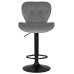 Стул барный DOBRIN BARNY BLACK, серый велюр (MJ9-75)