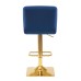 Набор 2 шт Стул барный DOBRIN GOLDIE, синий велюр (MJ9-117)