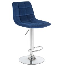 Стул барный DOBRIN TAILOR, синий велюр (MJ9-117)