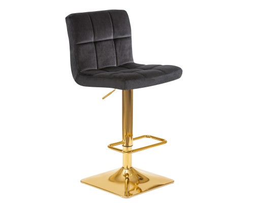 Набор 2 шт Стул барный DOBRIN GOLDIE, черный велюр (MJ9-101)