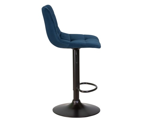 Стул барный DOBRIN TAILOR BLACK, синий велюр (MJ9-117)