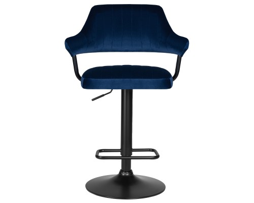 Набор 2 шт Стул барный DOBRIN CHARLY BLACK, синий велюр (MJ9-117)