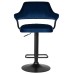Набор 2 шт Стул барный DOBRIN CHARLY BLACK, синий велюр (MJ9-117)