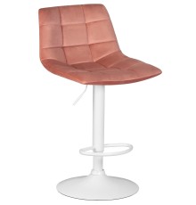 Стул барный DOBRIN TAILOR WHITE, пудрово-розовый велюр (MJ9-32)